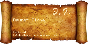 Dauner Ilona névjegykártya